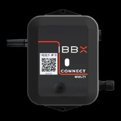 Node Connect, a black industrial data-acquisition module with cable glands.