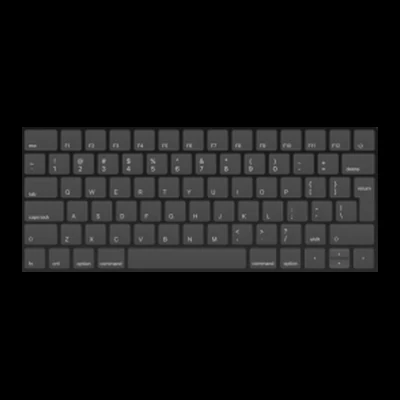 A dark low-profile keyboard.